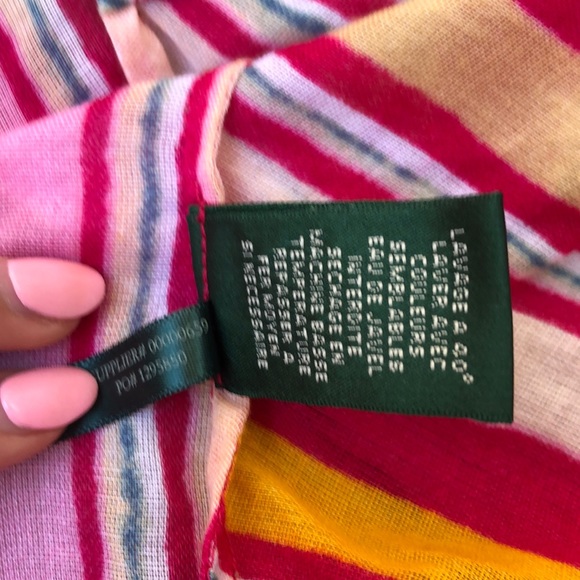 Lauren Ralph Lauren petite sleeveless colorful blouse - Picture 8 of 12